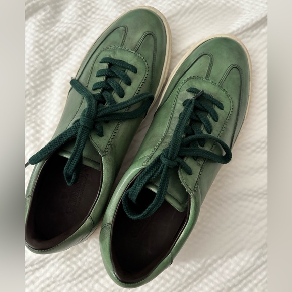 G.Brown Green Retro Leather Minimalist Sneaker - Picture 2 of 13